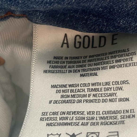 Agolde High Waisted Distresses Cropped Jeans with Raw Hem. Size 28. - Picture 10 of 12